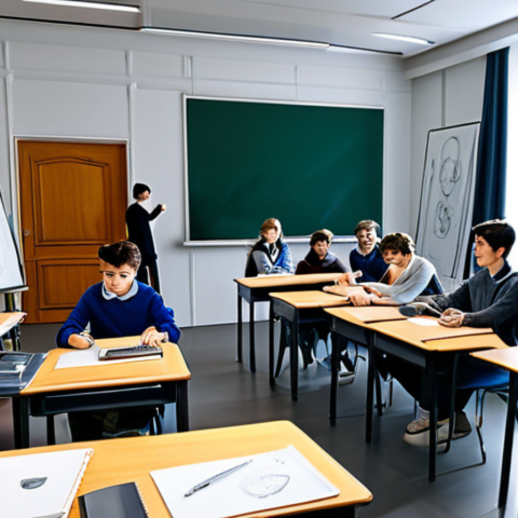 캐릭터 디자인의 글로벌 교육 트렌드 - Character Design School Setting**

"A modern character design school classroom in Paris, France. Stu...