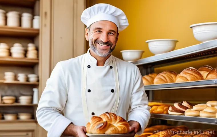 캐릭터 디자인의 글로벌 시장 진출 사례 연구 - **Prompt: The Parisian Baker's Delight**
    "A charming, male, middle-aged French baker with a warm...