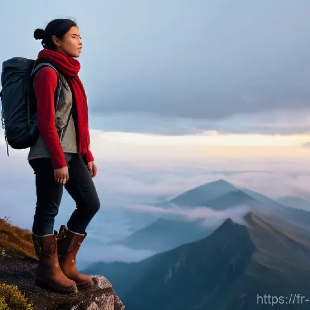 캐릭터 디자인의 학문적 연구와 비전 - **Prompt:** A young, determined female adventurer, with a subtle yet powerful expression, standing o...