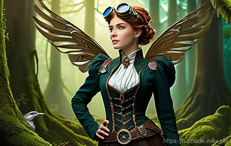 캐릭터 디자인 입시 작품 성공 사례 - A captivating, unique female character, a modern interpretation of a fairy tale hero, in a whimsical...