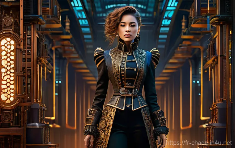 캐릭터 디자인과 코스프레 디자인 - **Prompt:** A skilled cosplayer, fully clothed in practical, gender-neutral workshop attire (e.g., a...