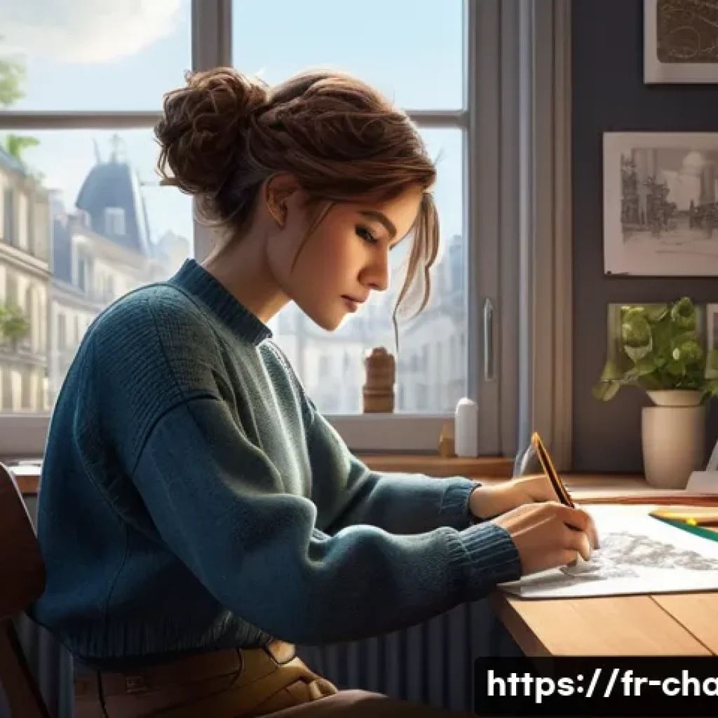 캐릭터 디자인 연봉 협상 사례 - **Prompt 1: Focused Character Designer at Work**
    A young, determined female character designer, ...