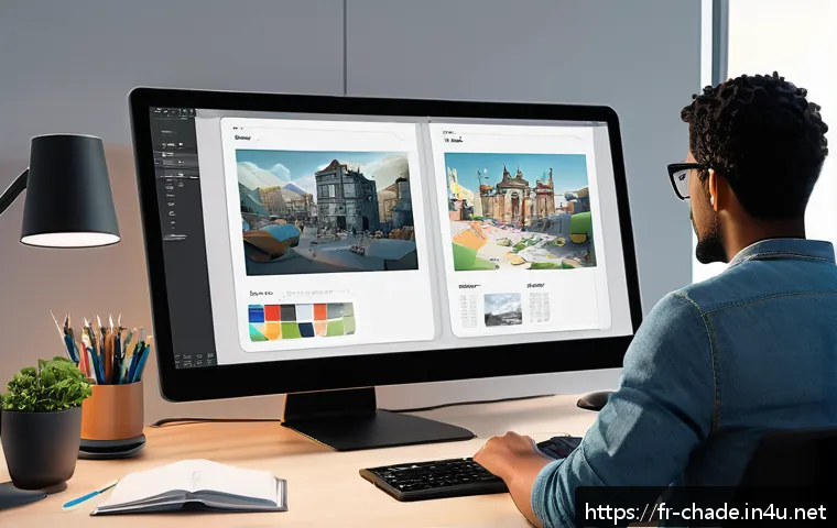 캐릭터 디자인 프리랜서 포지션 구하는 법 - A professional freelance character designer workspace showcasing a sleek digital portfolio on a high...