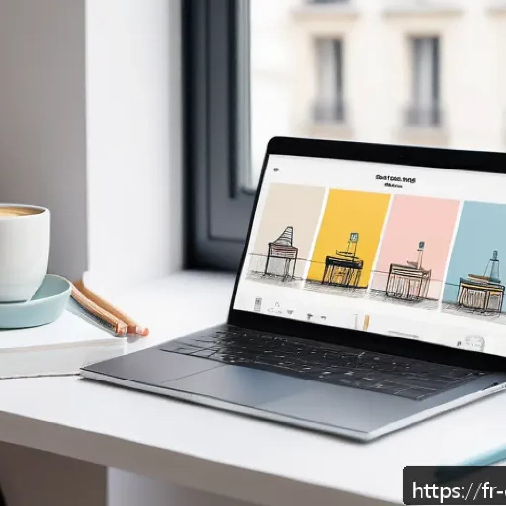캐릭터 디자인 포트폴리오 구성 시 주의점 - A modern digital artist’s portfolio homepage displayed on a sleek laptop screen, featuring a clean, ...