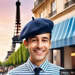 Home 20 캐릭터 디자인의 성공적 마케팅 사례 - A charming and relatable cartoon mascot character designed for a French-speaking audience, featuring...